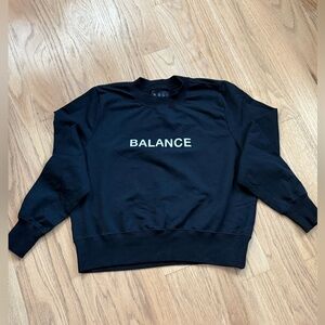 Noli Crop Cotton Sweatshirt, Balanace, Black, Size S, Worn Once
